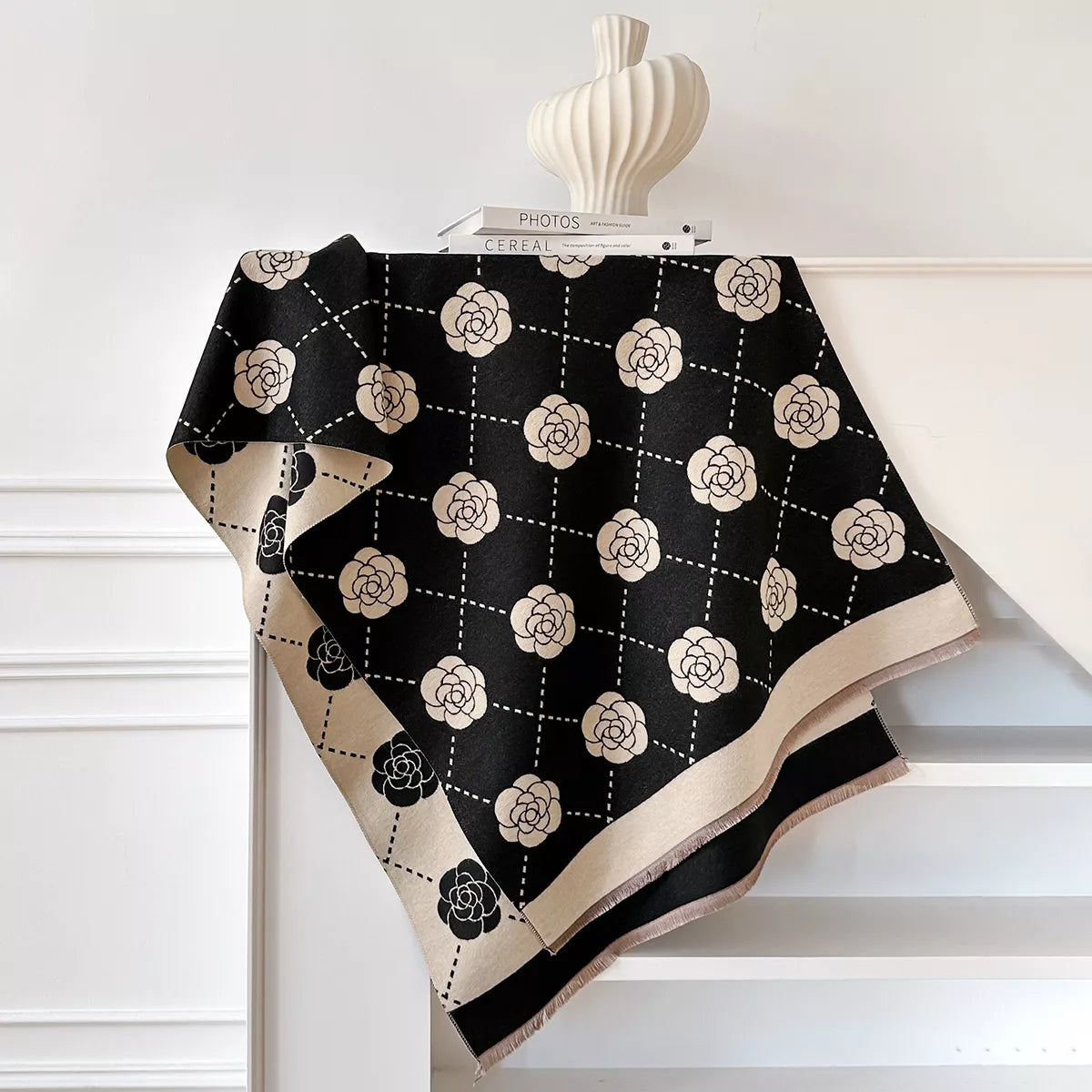 Floral Raw Hem Womens Scarf - Be Bliss Boutique