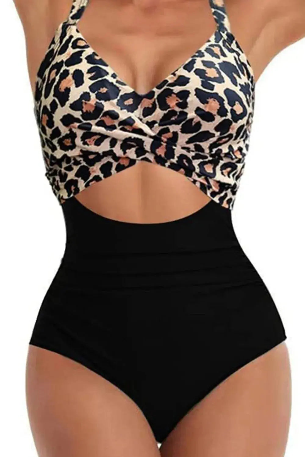Tied Crisscross Cutout One Piece Swimsuit - Be Bliss Boutique