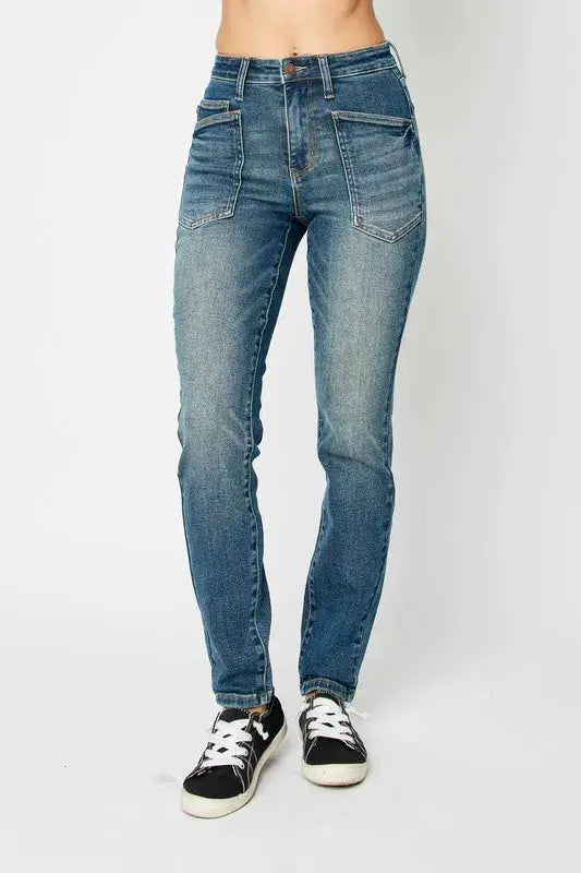 Plus Size High Waist Skinny Judy Blue Jeans - Be Bliss Boutique