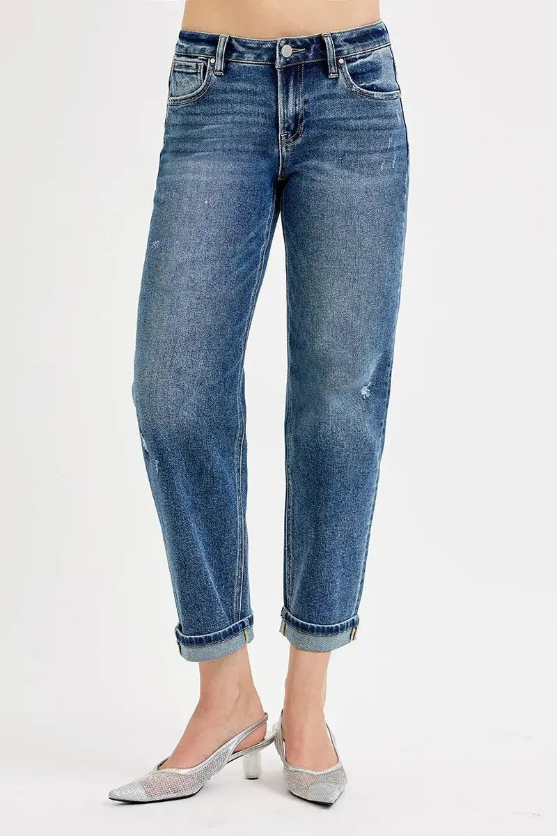 Low-Rise Crop Boyfriend RISEN Jeans – Full & Plus Size - Be Bliss Boutique
