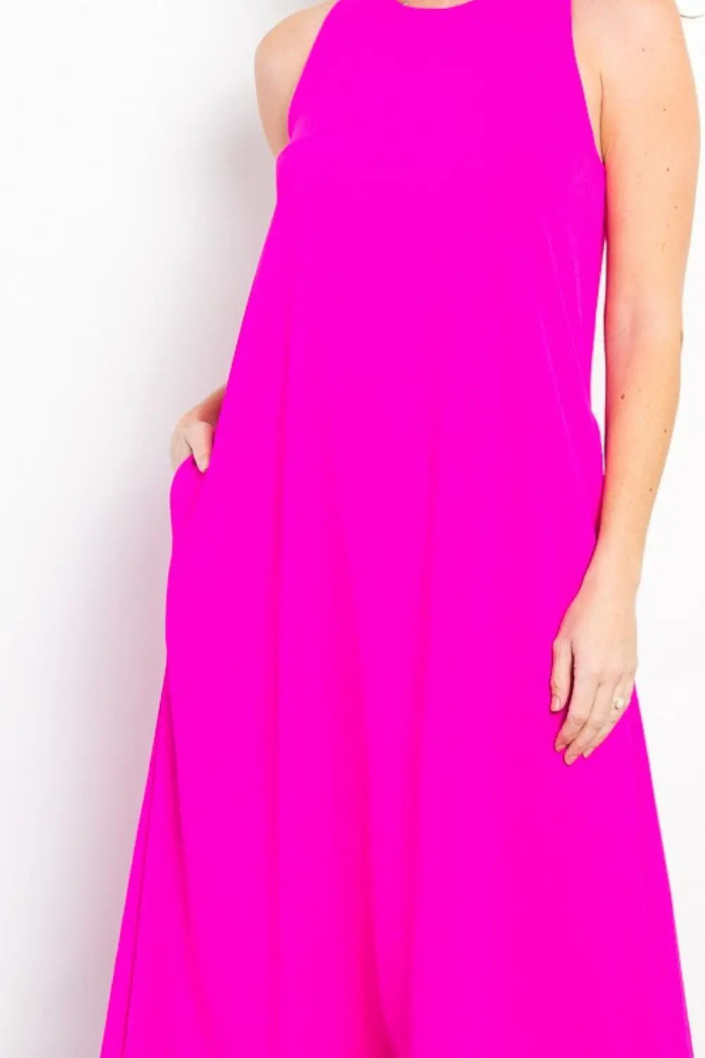 Be Stage Midi Tank Dress with Pockets - Be Bliss Boutique