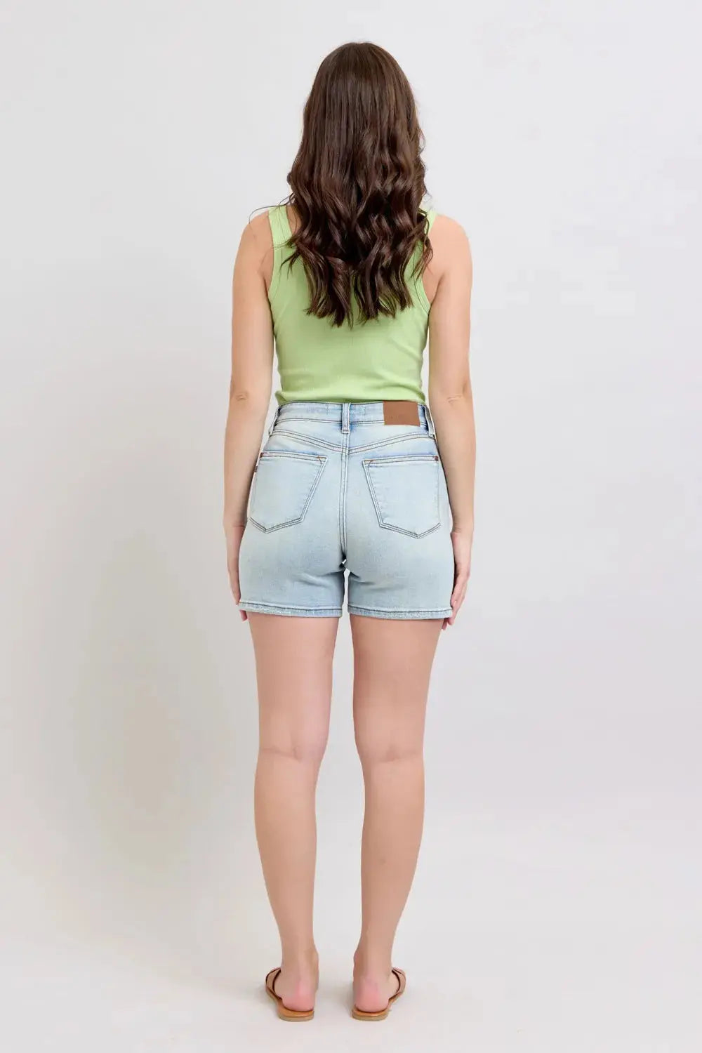 Judy Blue Jeans Plus Size 2 Button Denim Shorts with Pockets - Be Bliss Boutique