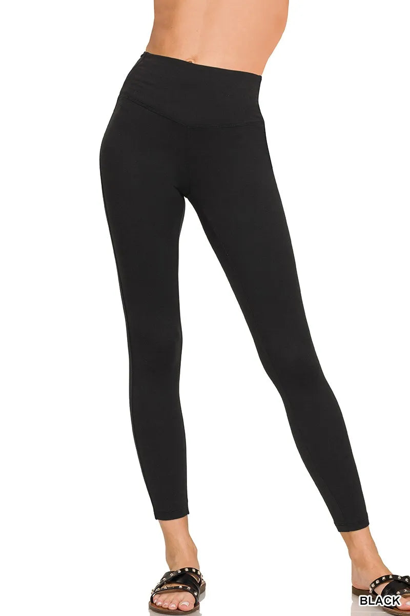 Zenana Full Length Brushed Microfiber Leggings - Be Bliss Boutique
