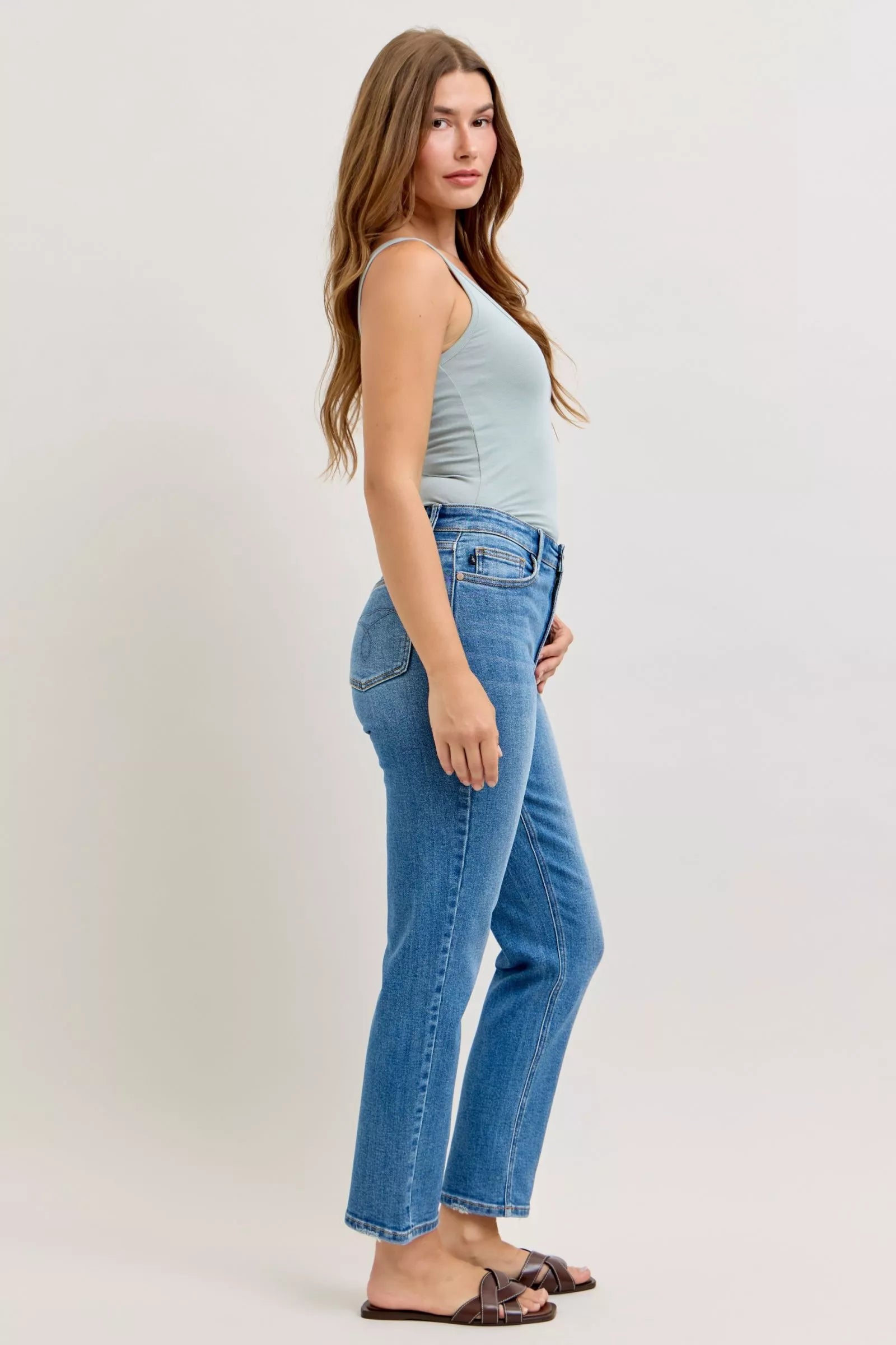 Judy Blue Jeans - High-Waisted Straight-Leg Jeans - Be Bliss Boutique
