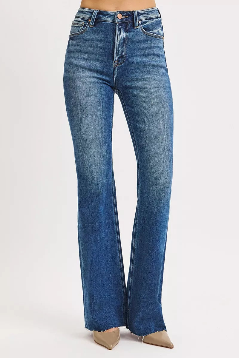 RISEN High Rise Flare Jeans -  Be Bliss Boutique