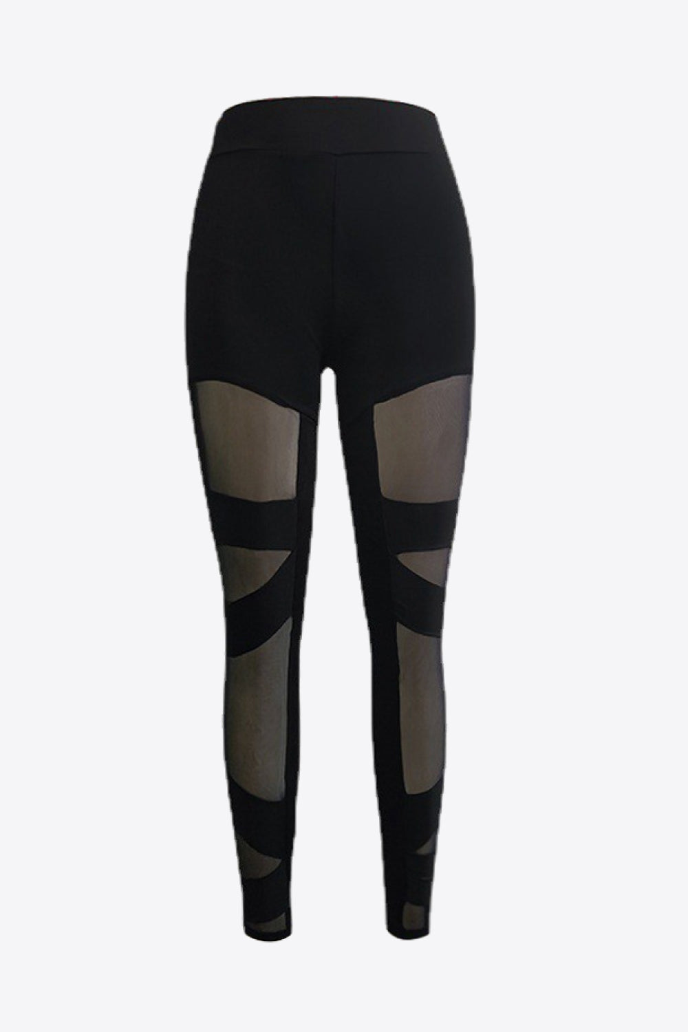 Spliced Mesh Leggings Black - Be Bliss Boutique