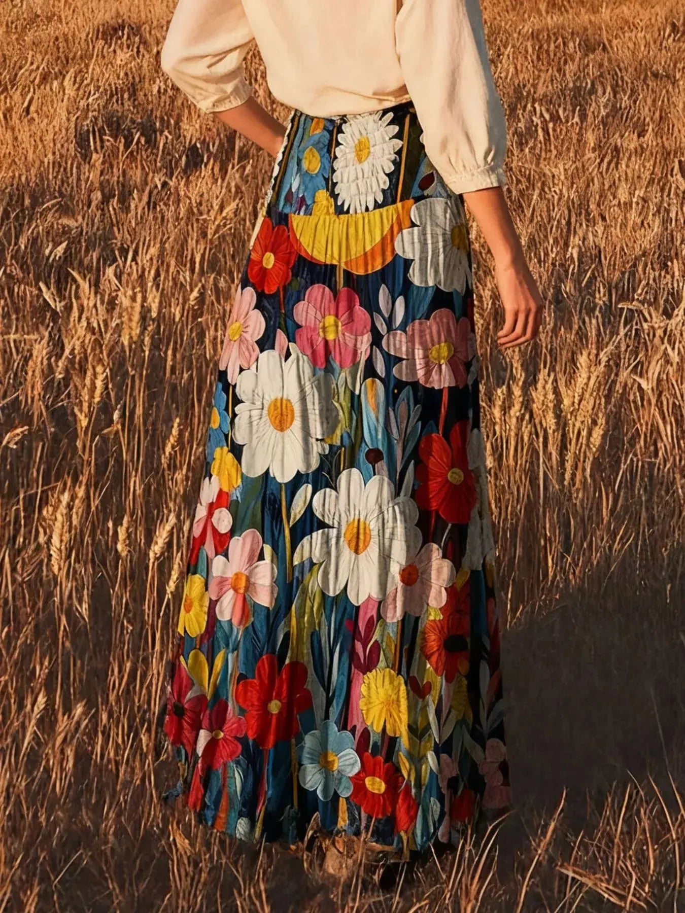 Flowy Floral Maxi Skirt - Be Bliss Boutique