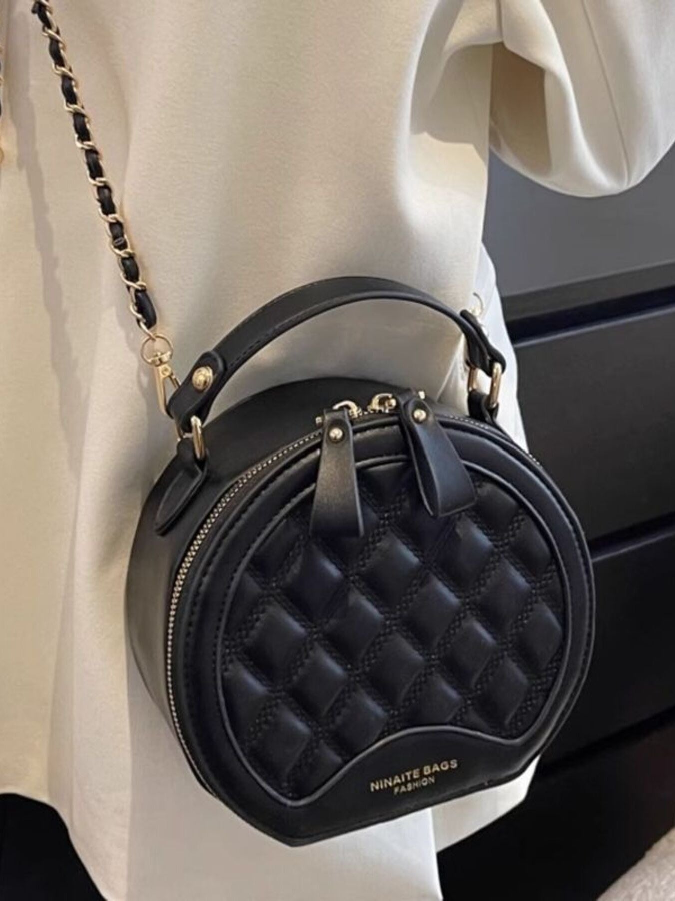 Quilted Chain Strap Crossbody Bag - Be Bliss Boutique