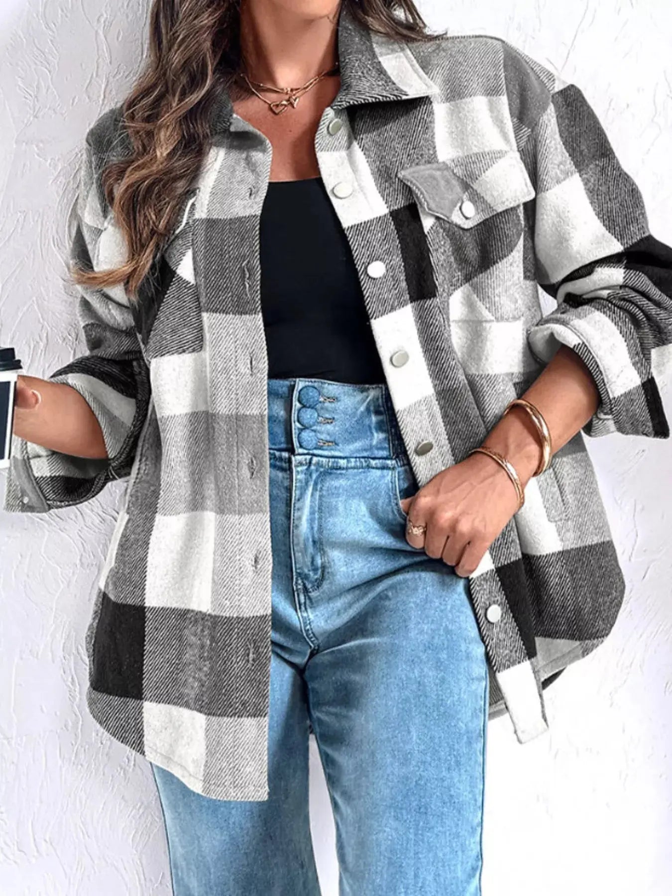 Plaid Button Up Long Sleeve Shirt - Be Bliss Boutique