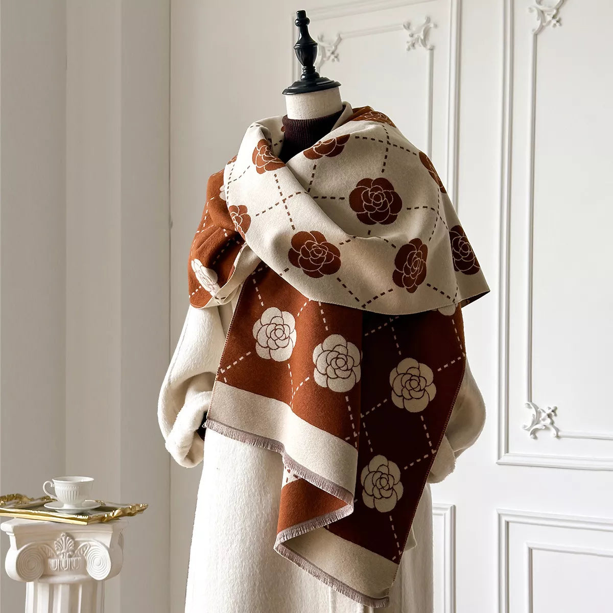 Floral Raw Hem Womens Scarf - Be Bliss Boutique