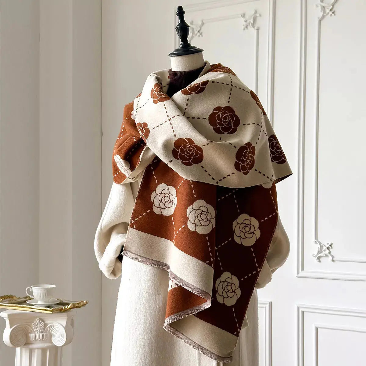 Floral Raw Hem Womens Scarf - Be Bliss Boutique