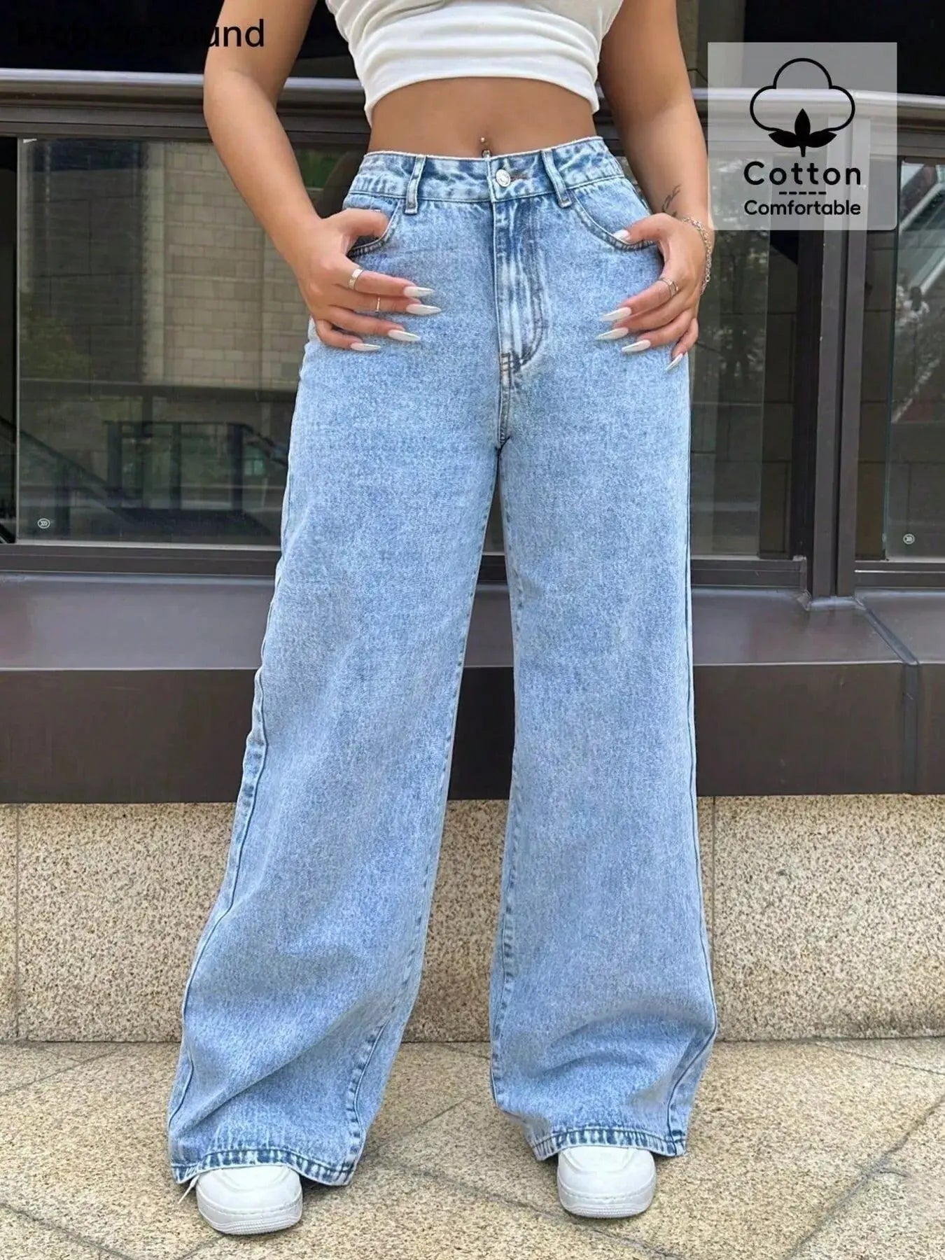 Washed Wide Leg Jeans - Be Bliss Boutique