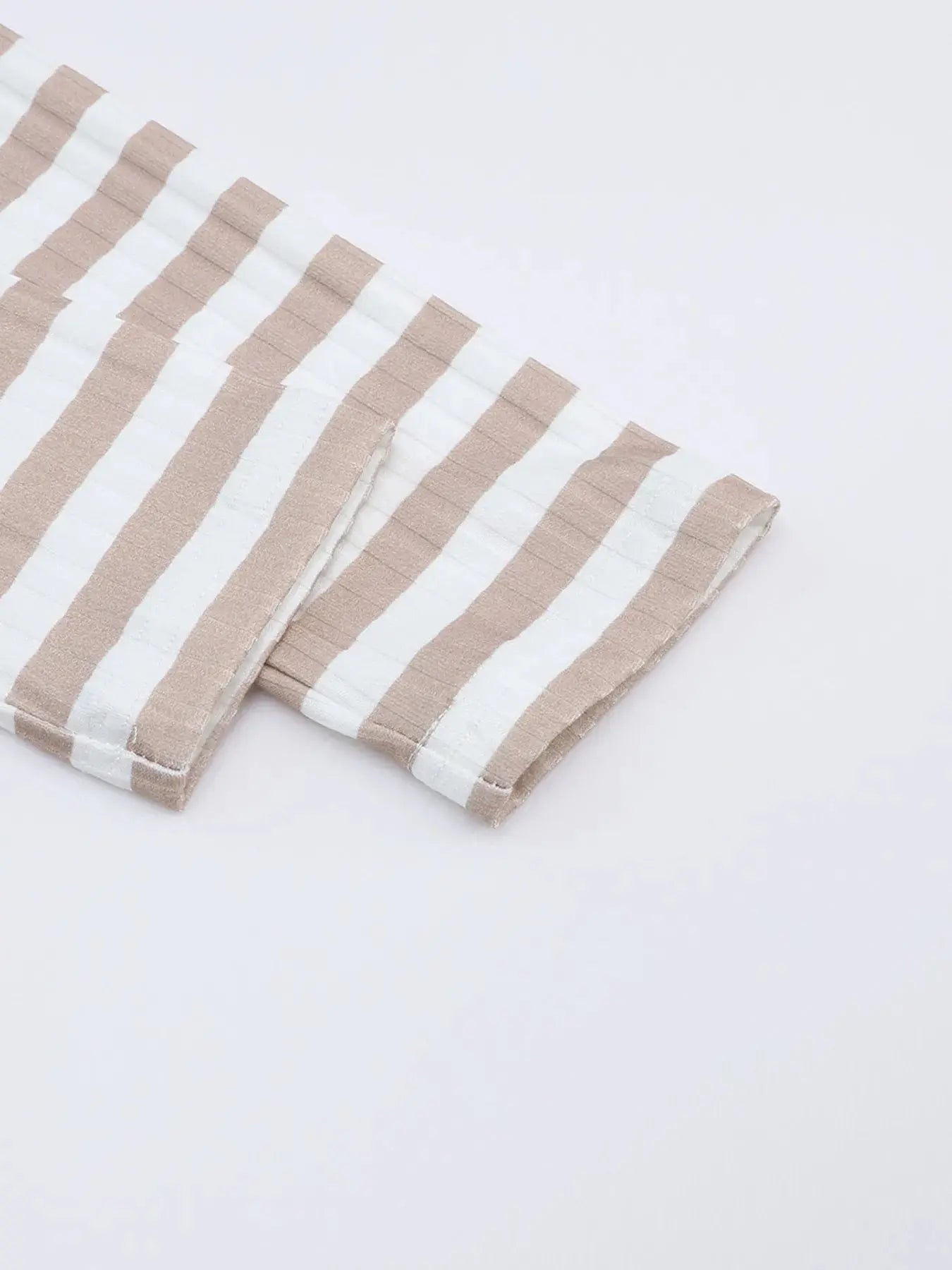 Striped Textured Knit Long Sleeve Tee - Be Bliss Boutique