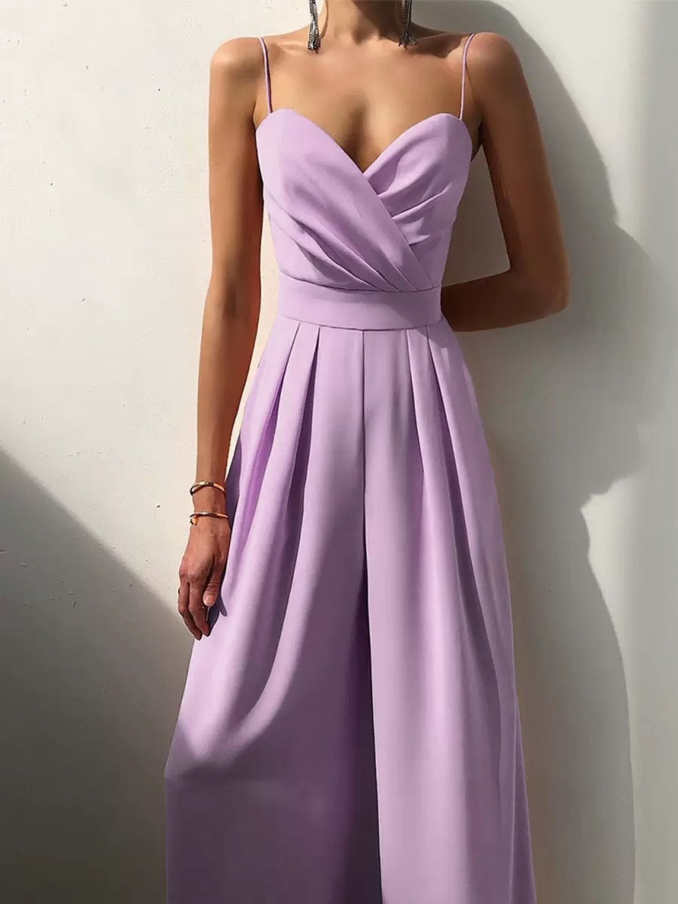 Full Size Spaghetti Strap Wide Leg Jumpsuit - Be Bliss Boutique