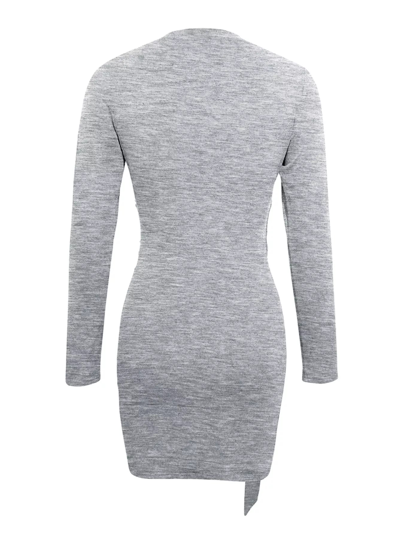 Round Neck Long Sleeve Bodycon Dress - Be Bliss Boutique