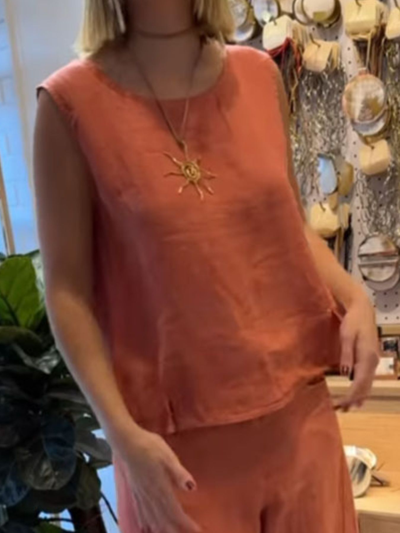 Full Size Round Neck Tank and Pants Set - Be Bliss Boutique