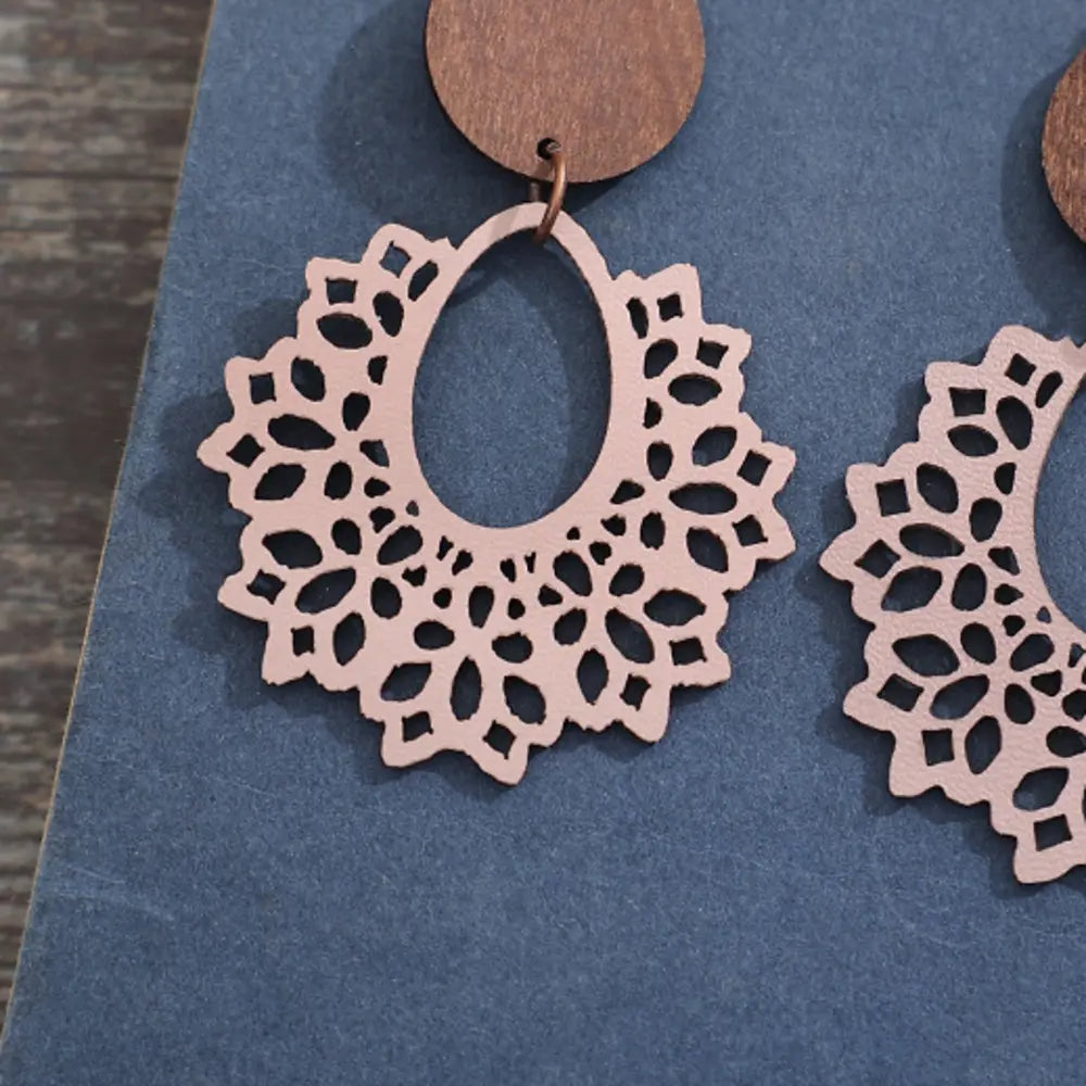 Boho Mandala Geometric Cutout Dangle Earrings - Be Bliss Boutique