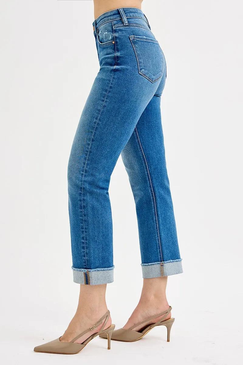 RISEN Jeans - Full Size High Rise Boyfriend Fit Ankle Jeans - Be Bliss Boutique