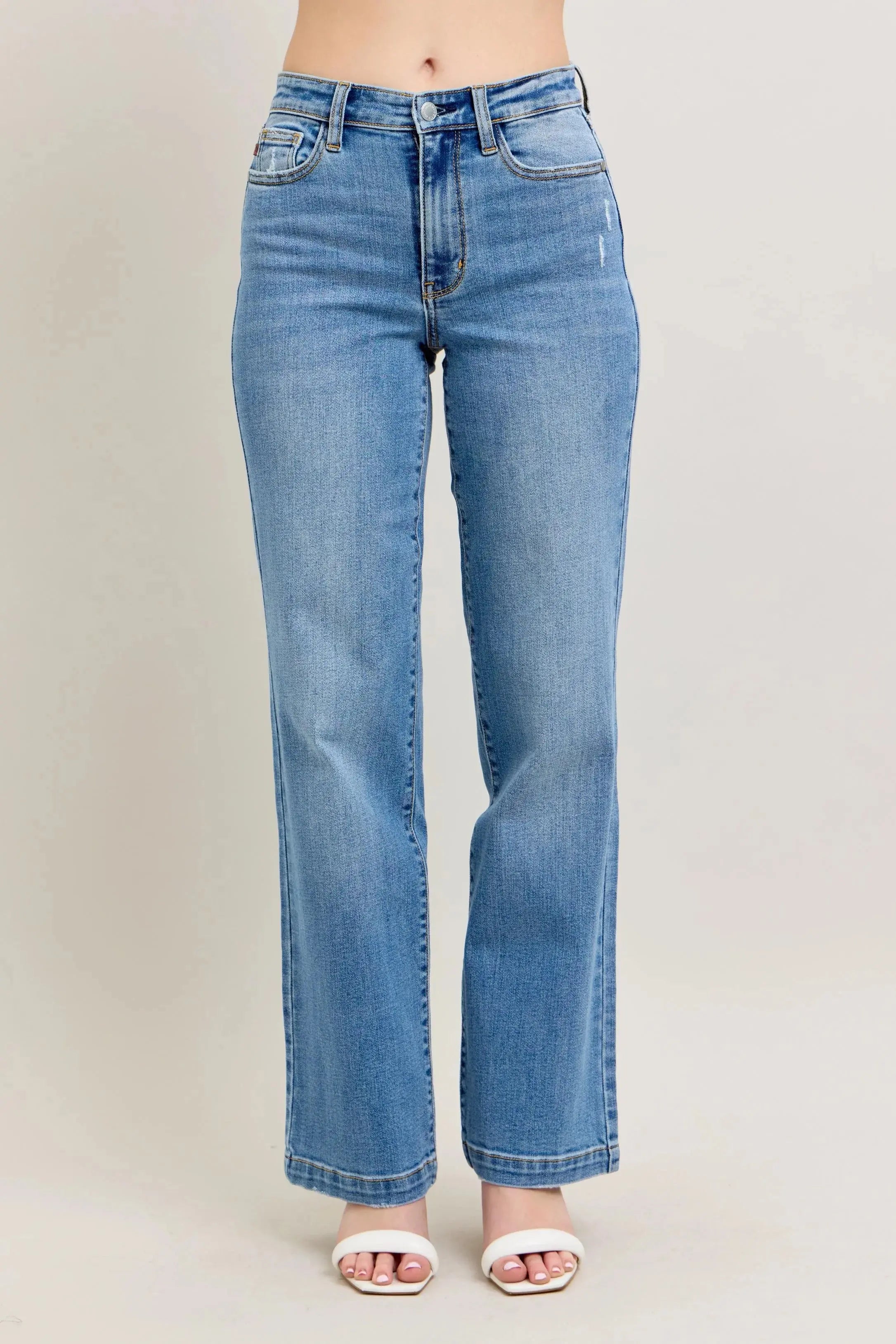 Full Size/Plus Size High Waist Straight Leg Judy Blue Jeans - Be Bliss Boutique