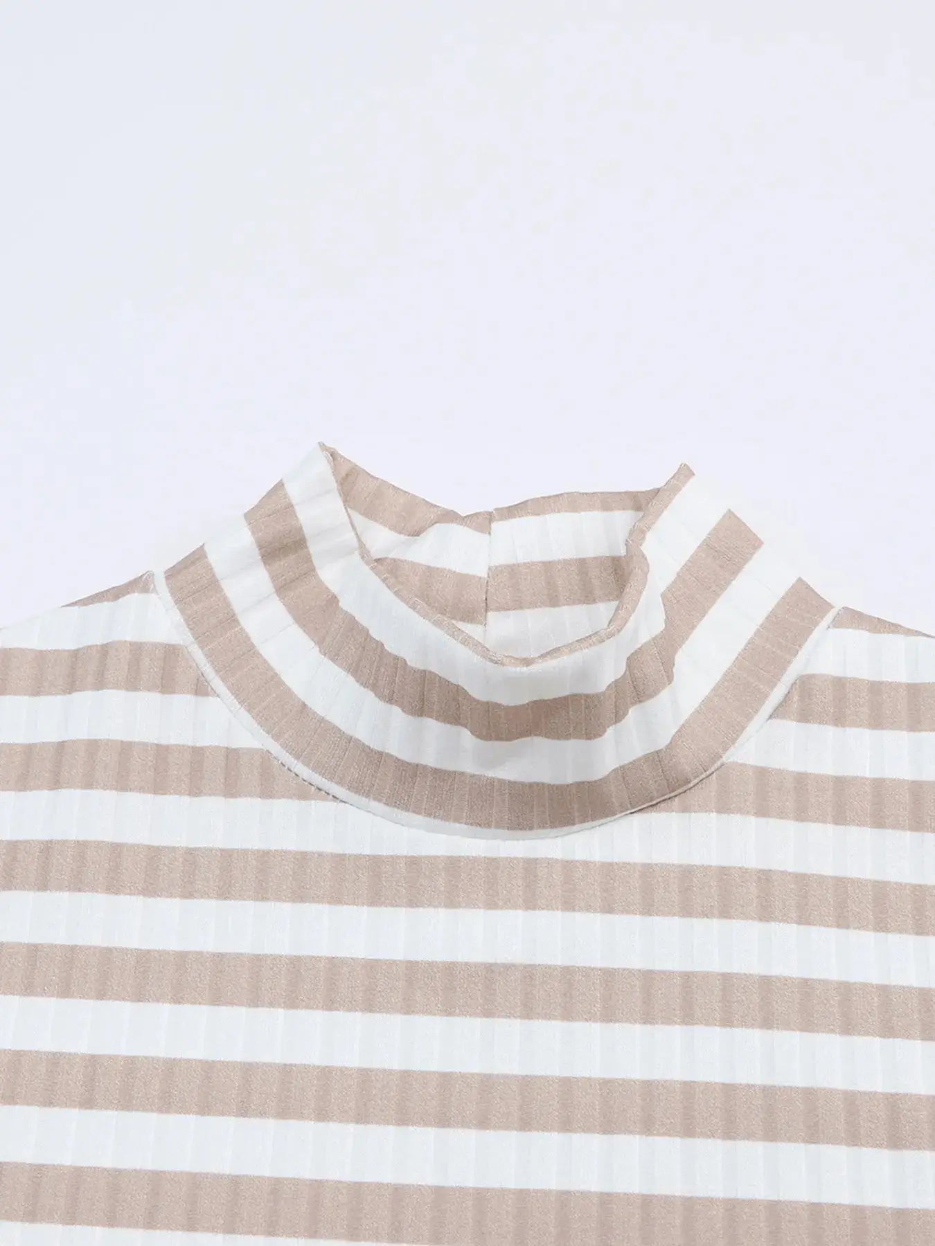 Striped Textured Knit Long Sleeve Tee - Be Bliss Boutique