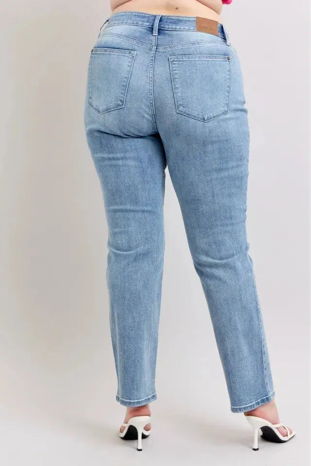 Plus Size High Waist Judy Blue Dad Jeans - Be Bliss Boutique