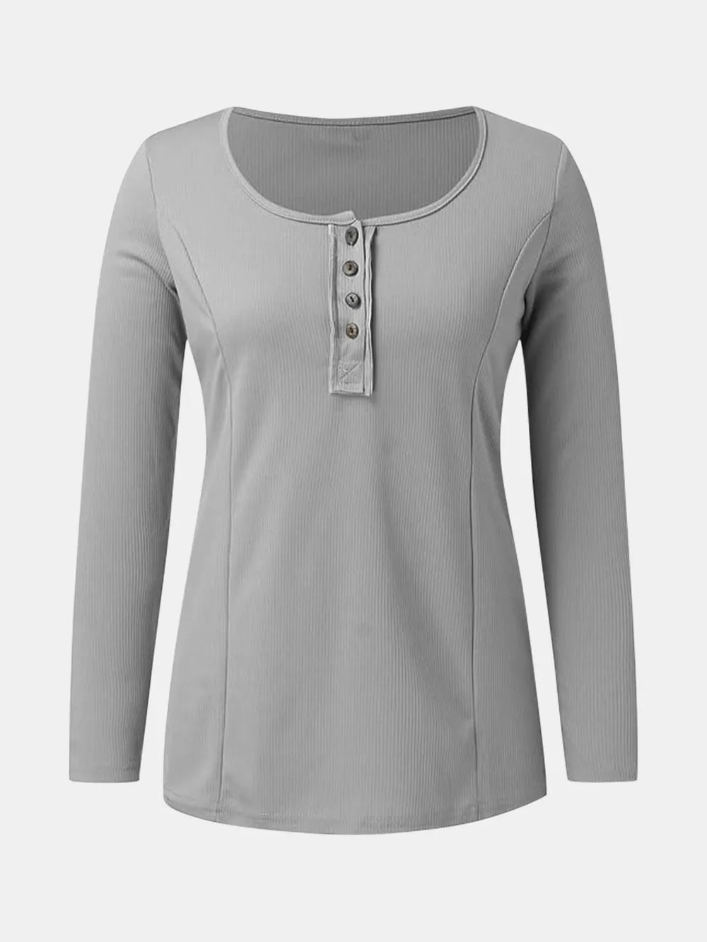 Full Size Scoop Neck Long Sleeve T-Shirt - Be Bliss Boutique