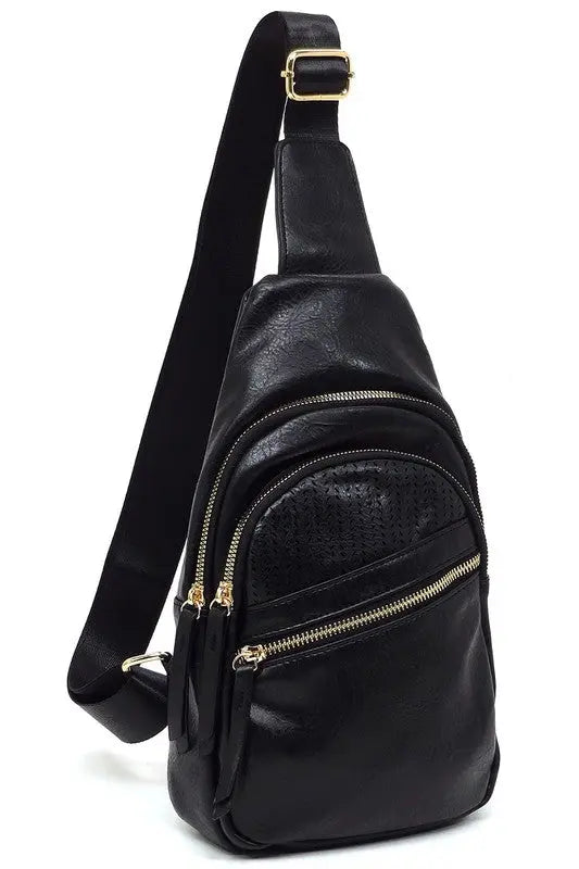 Laser Cut Printed Sling Bag - Be Bliss Boutique