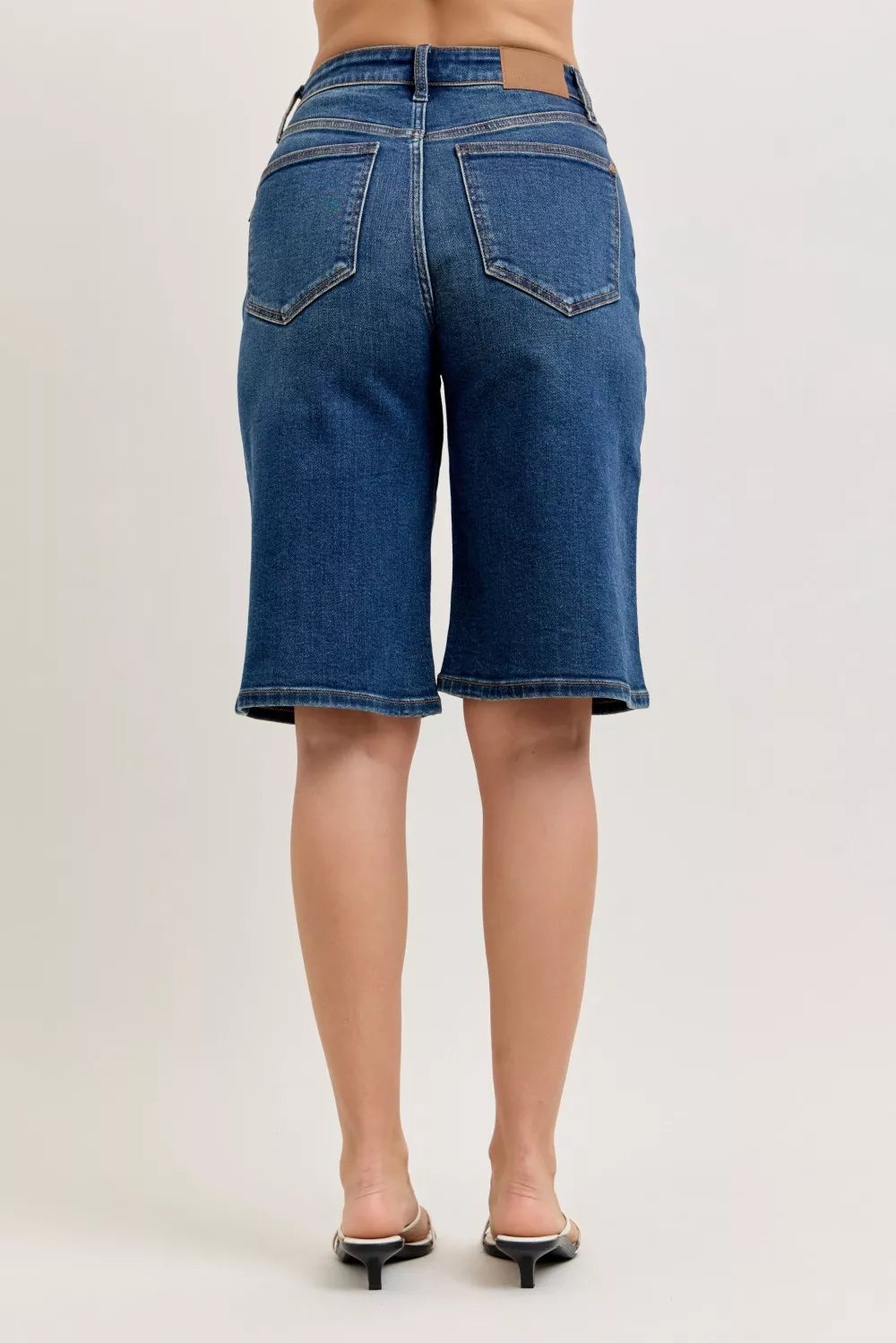 Judy Blue High Waist Bermuda Denim Shorts - Be Bliss Boutique