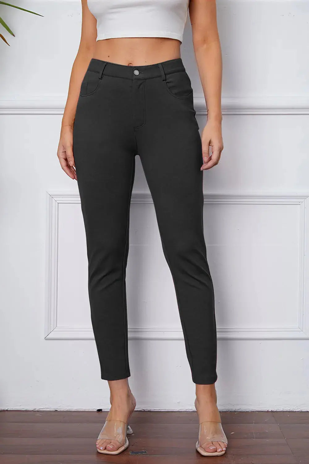 Basic BAE Full Size StretchyStitch High Waist Skinny Pants - Be Bliss Boutique