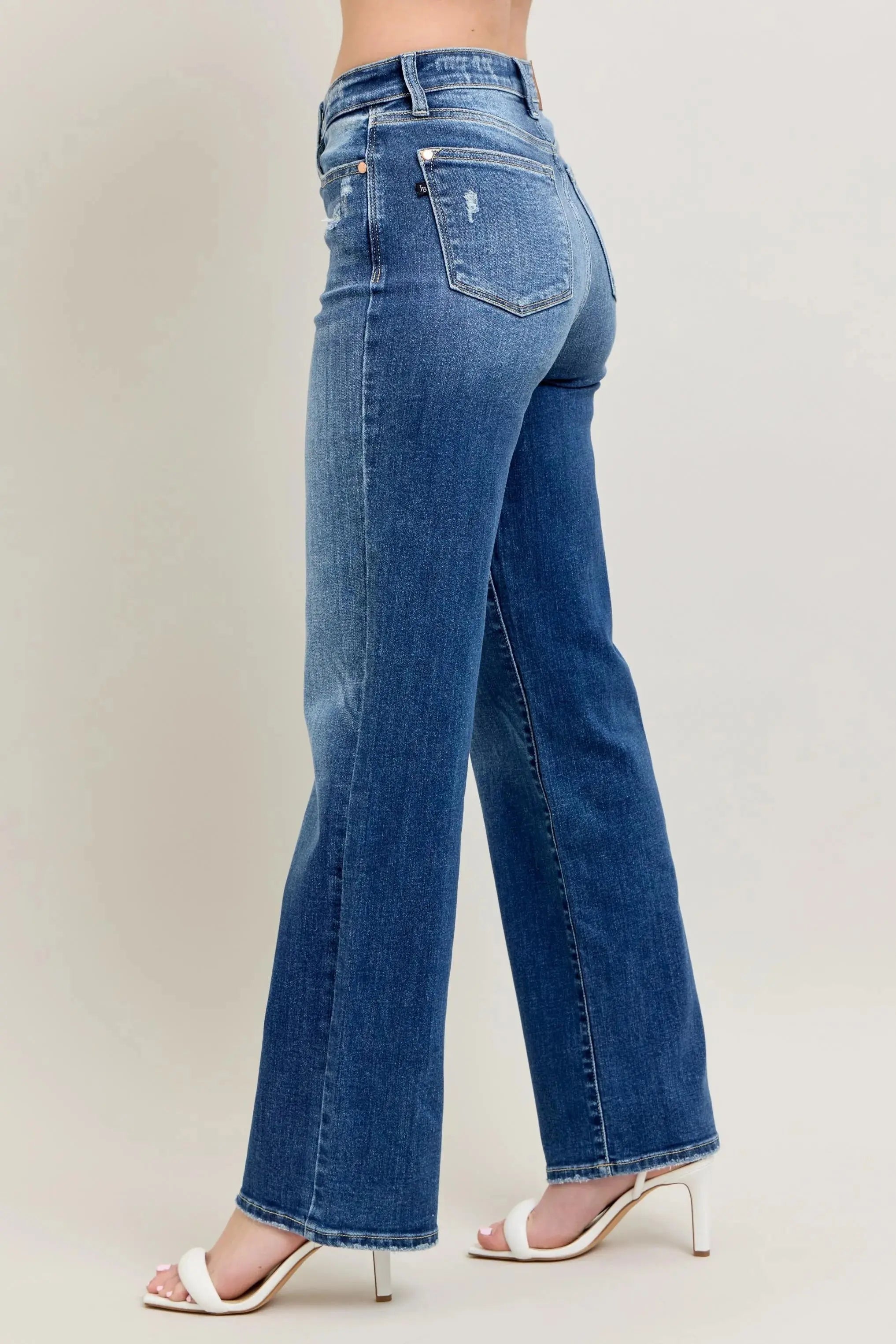 Judy Blue Jeans - Full Size/Plus Size High Waist 90's Straight Leg - Be Bliss Boutique