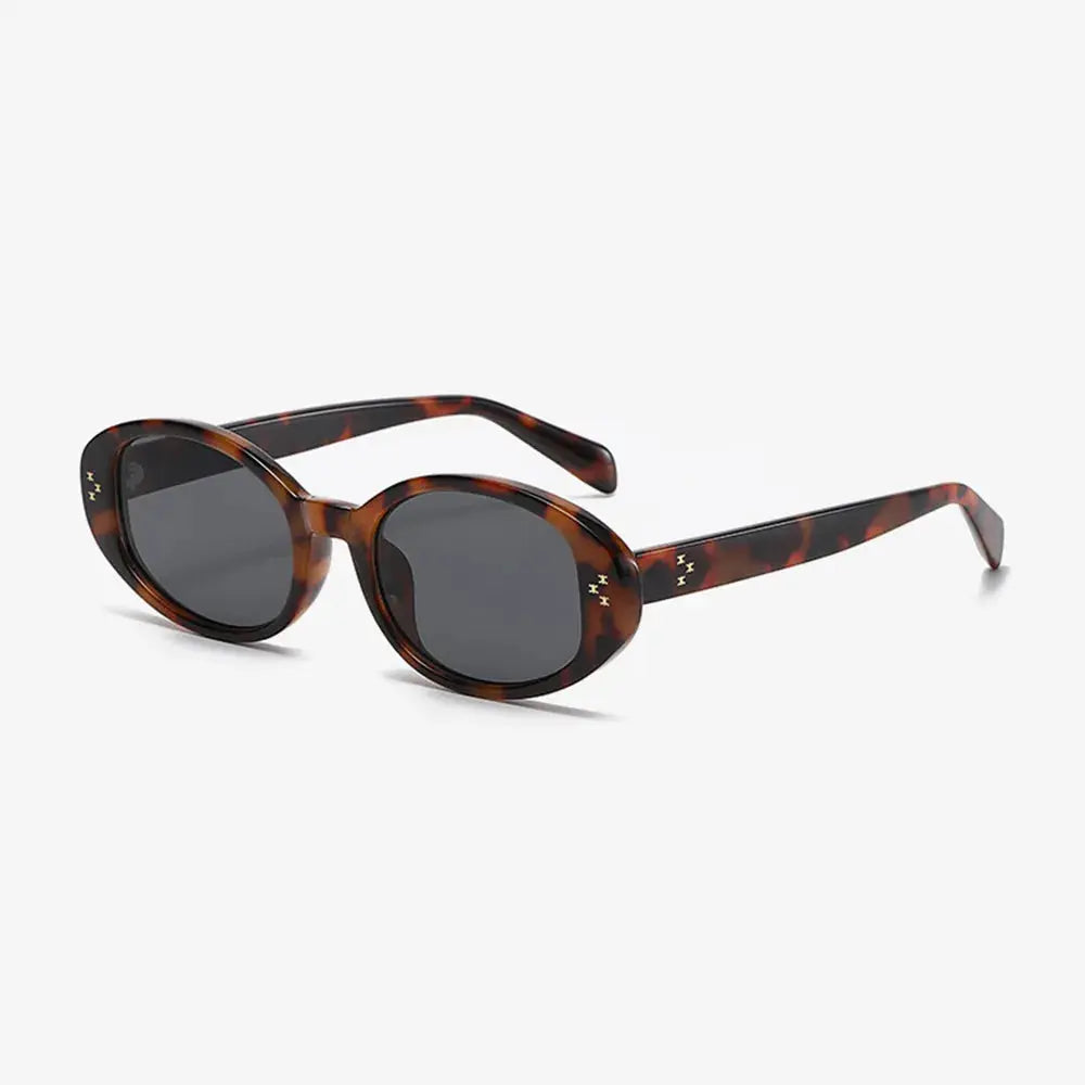 Tortoise Oval Polycarbonate UV400 Sunglasses - Be Bliss Boutique