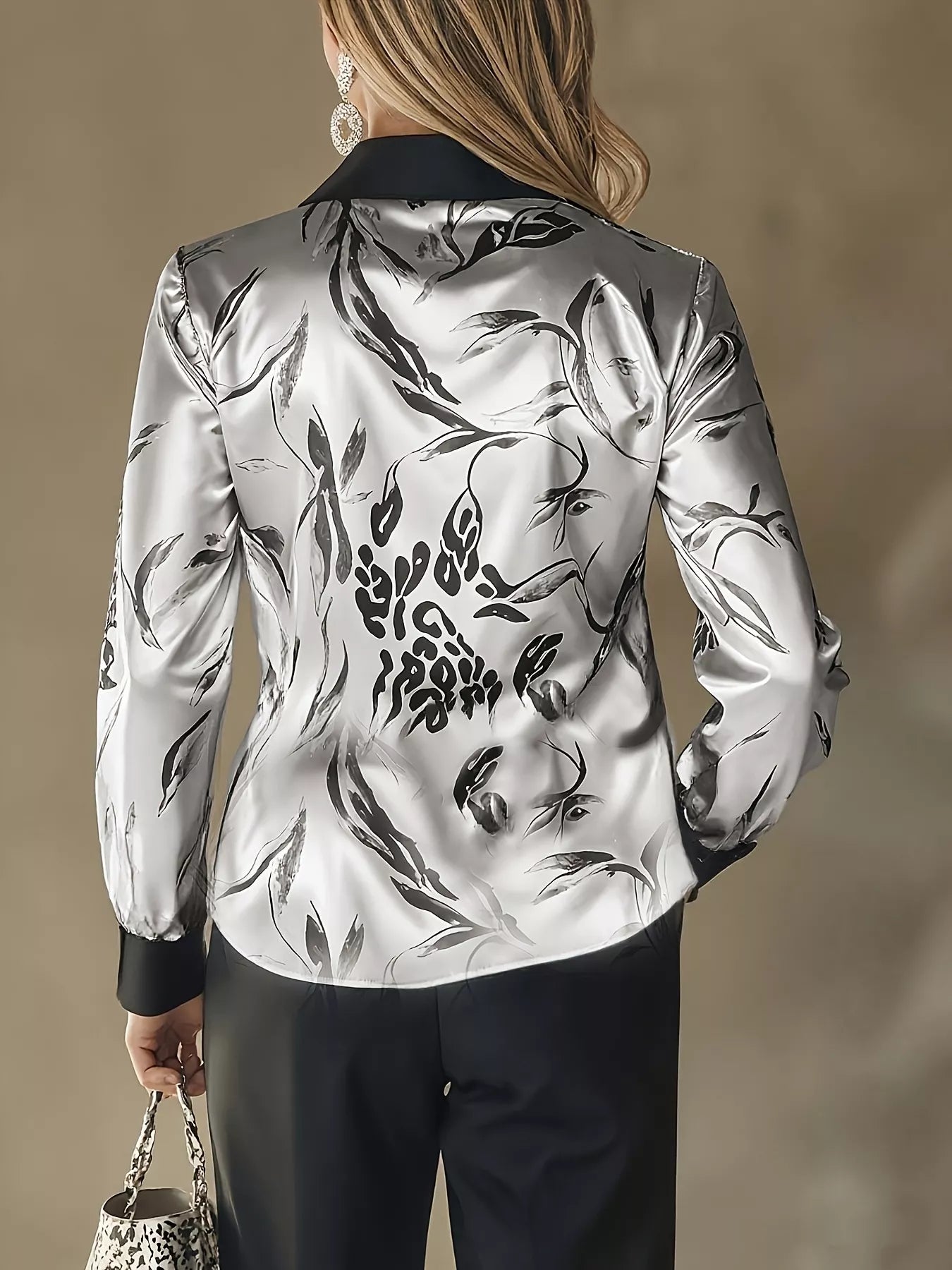 Leopard Button Up Long Sleeve Shirt - Be Bliss Boutique