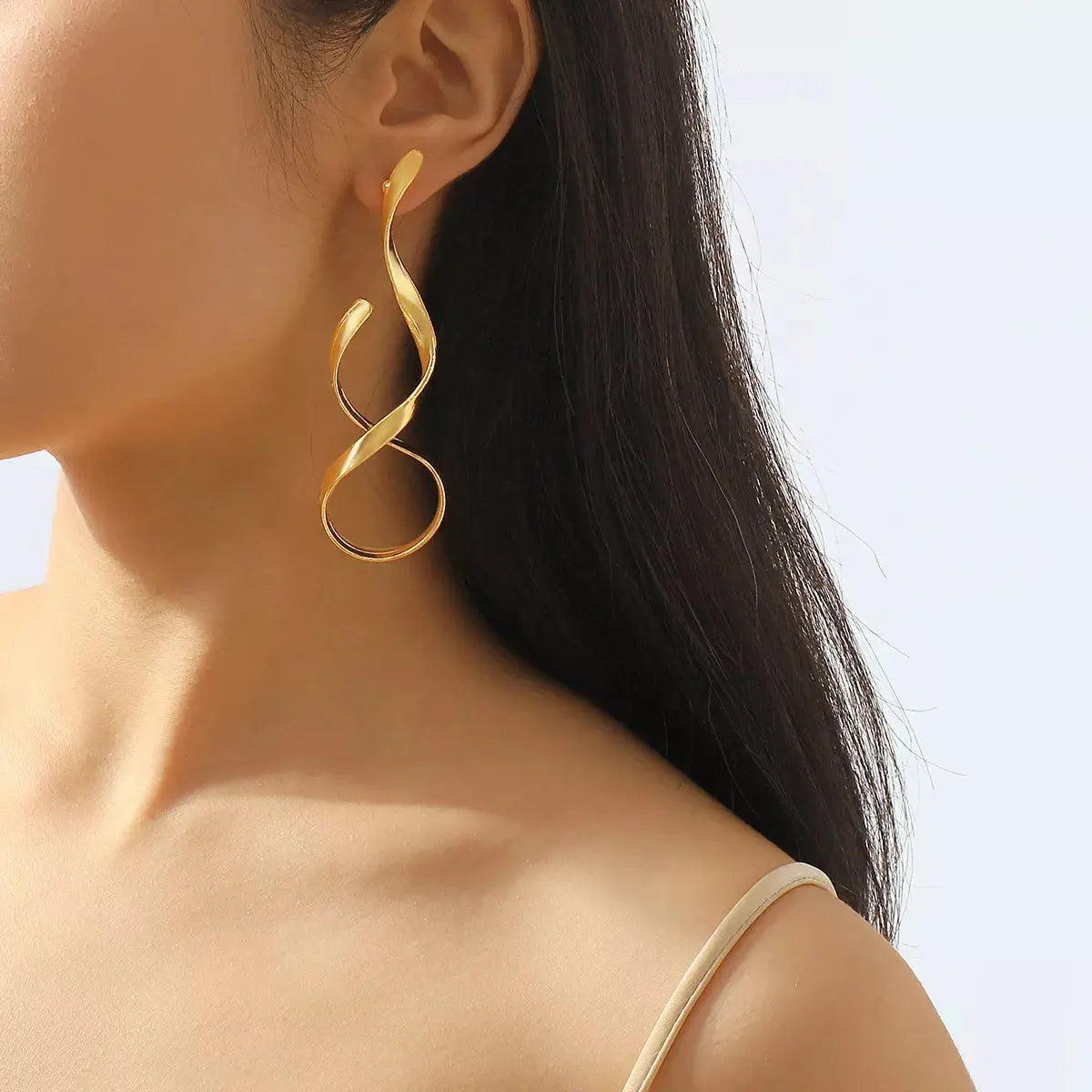 Alloy Spiral Drop Earrings - Be Bliss Boutique