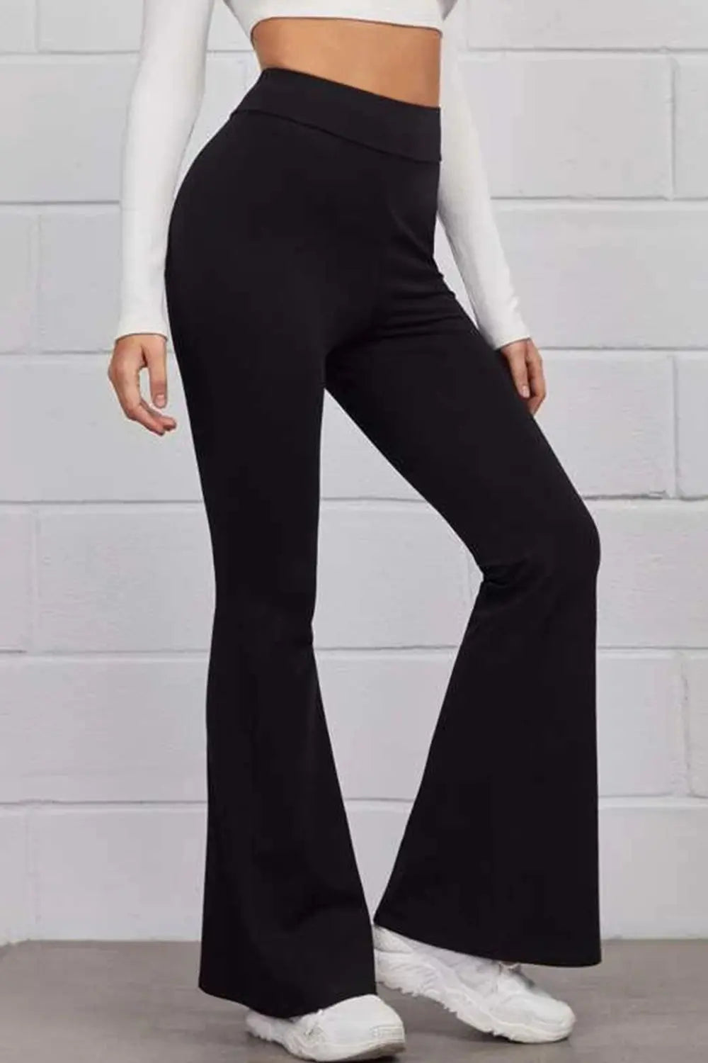Pull On Flare Leg Pants - Be Bliss Boutique