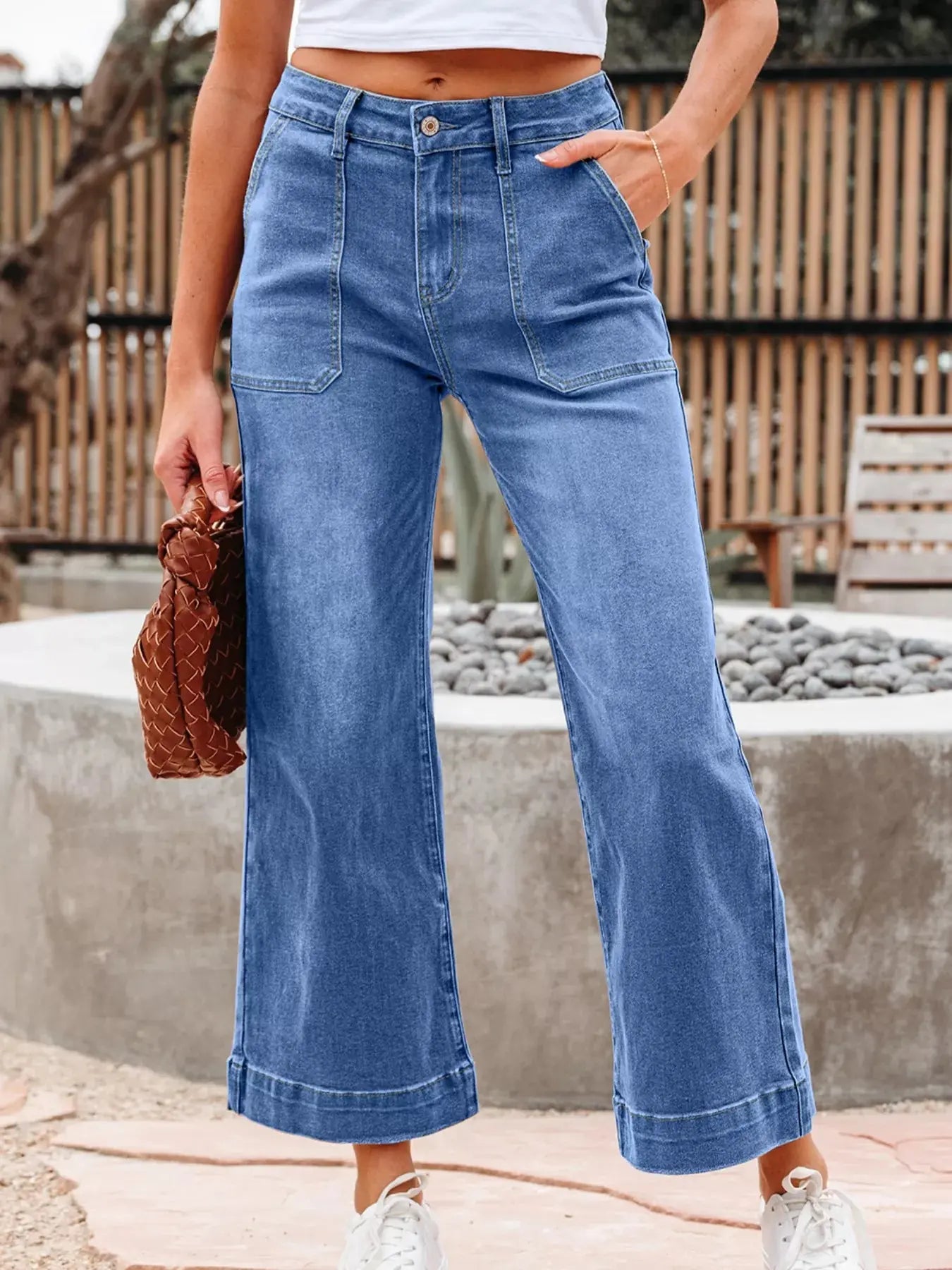 High Waisted Wide Leg Flare Jeans - Be Bliss Boutique