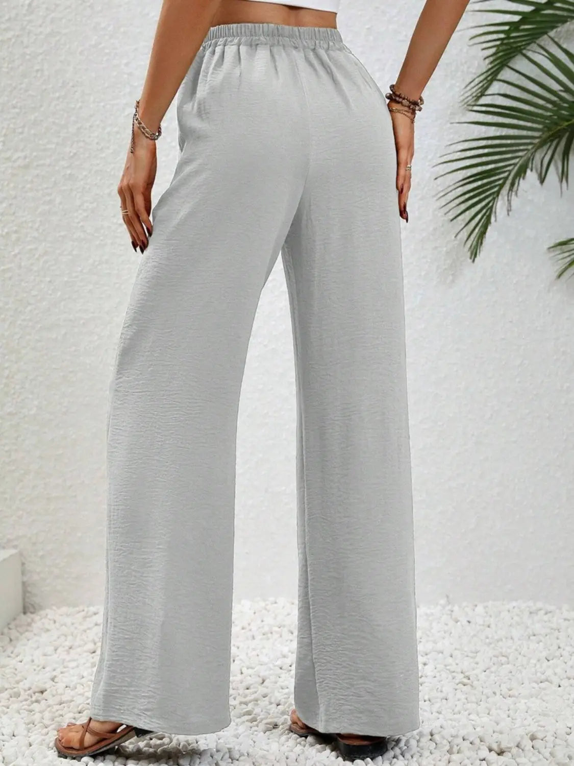 Wide Leg Drawstring Pants - Be Bliss Boutique