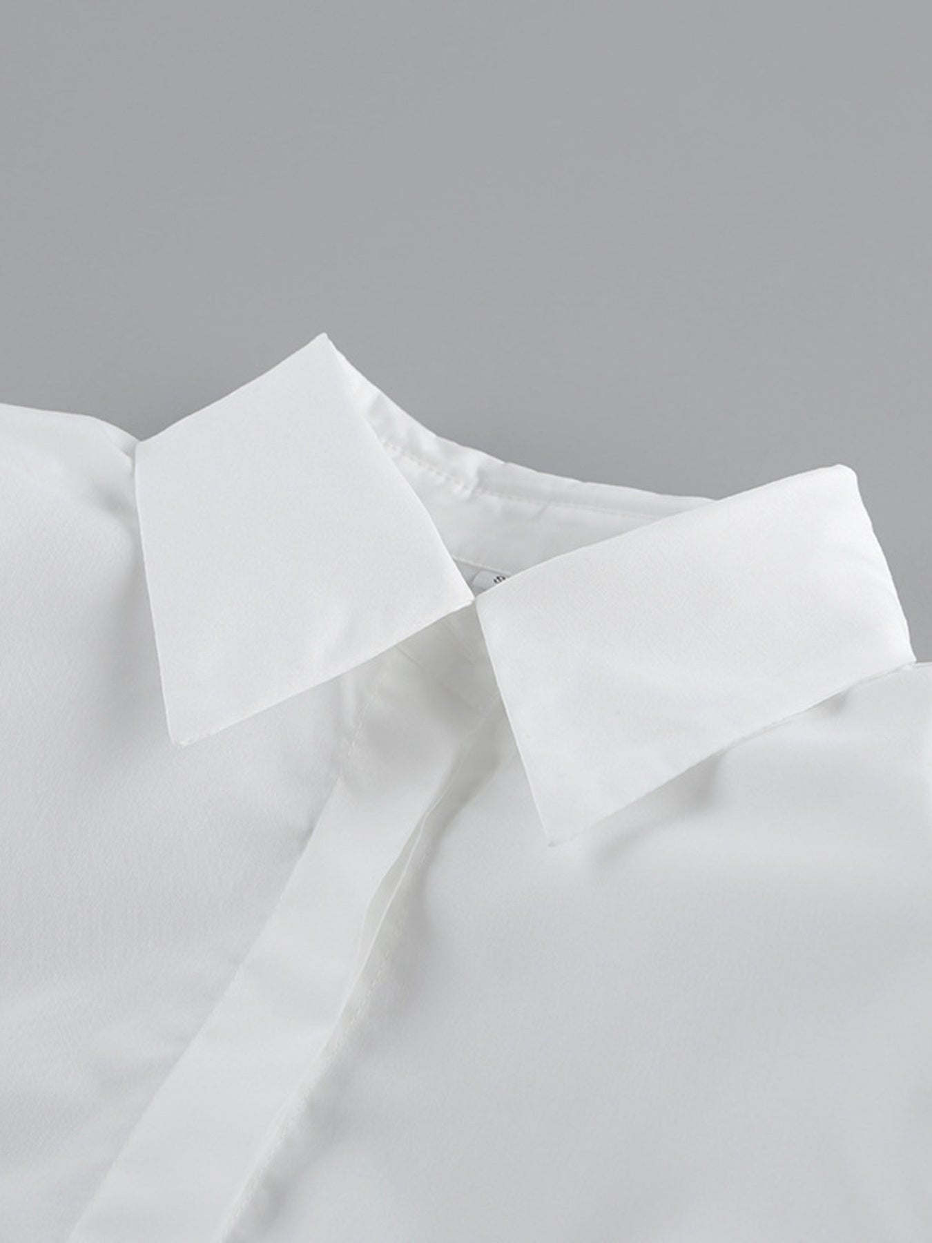 White Button Up Side Lace Up Shirt - Be Bliss Boutique