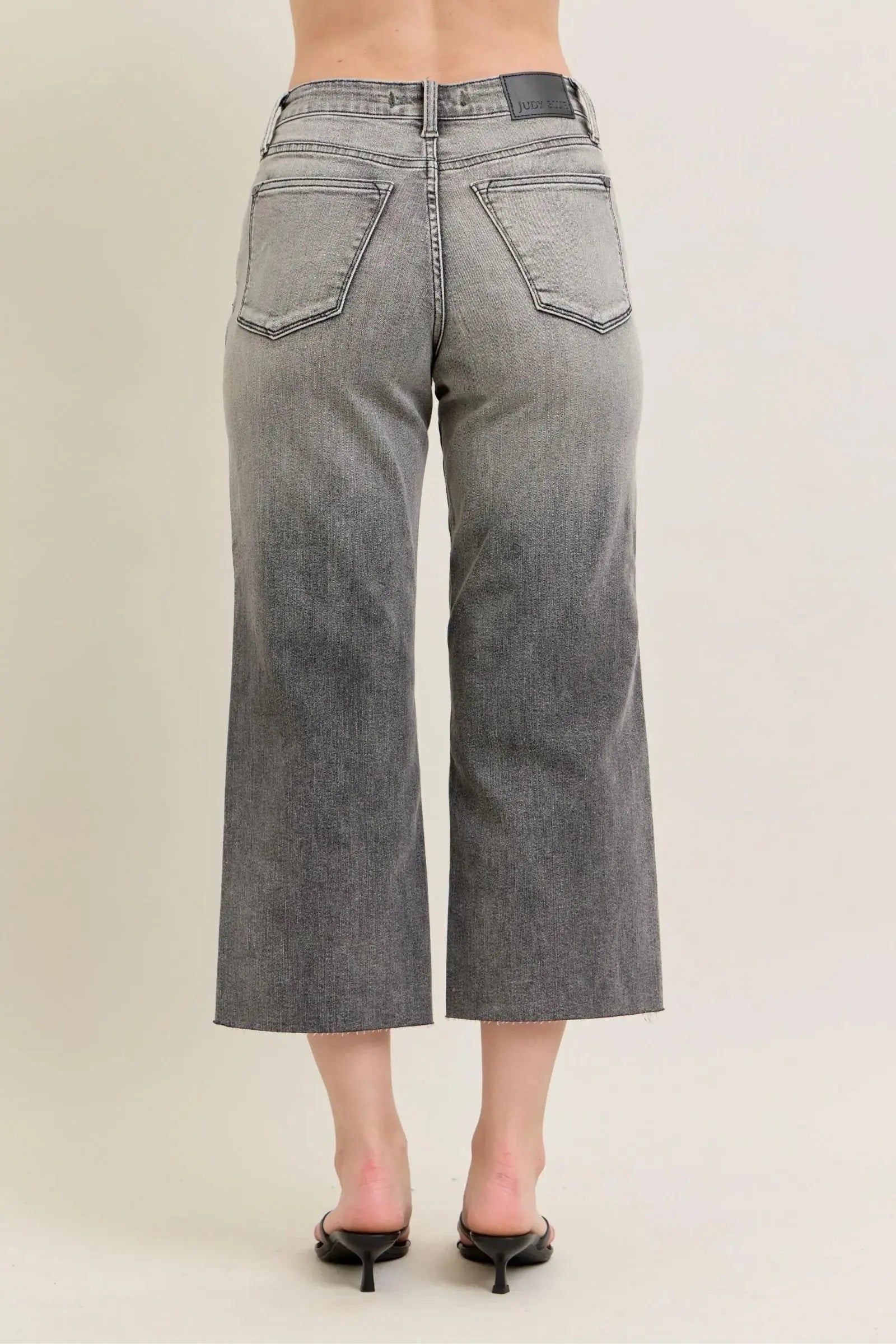 Judy Blue Jeans - Full Size Wide Leg Capris Jeans - Be Bliss Boutique