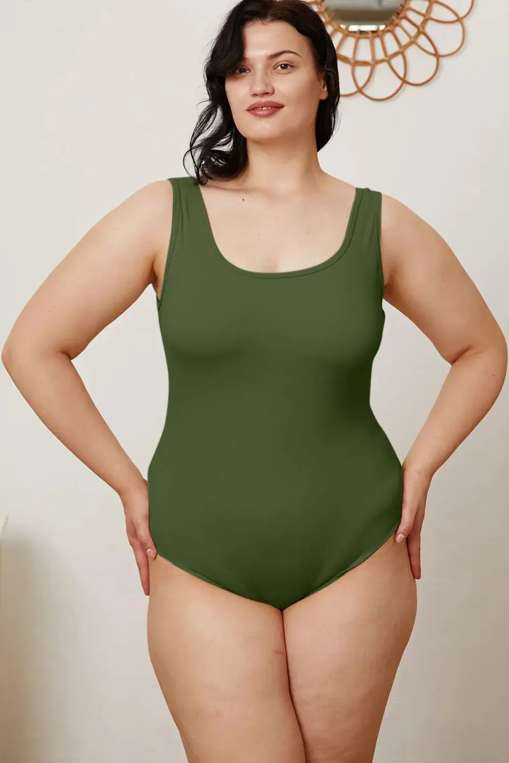 Basic Bae Full Size Square Neck Womens Sleeveless Bodysuit - Be Bliss Boutique