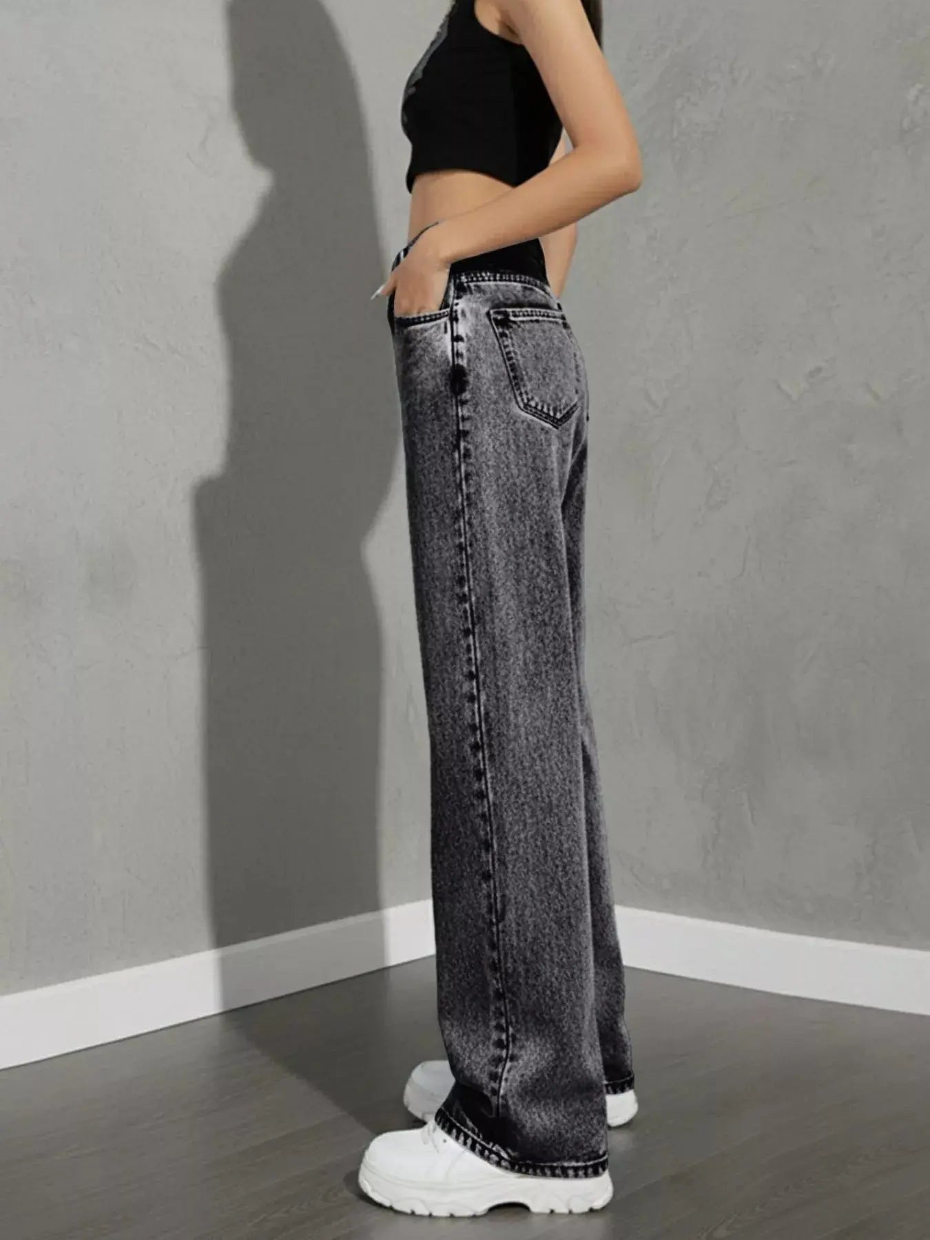 High Waist Wide Leg Denim Jeans - Be Bliss Boutique