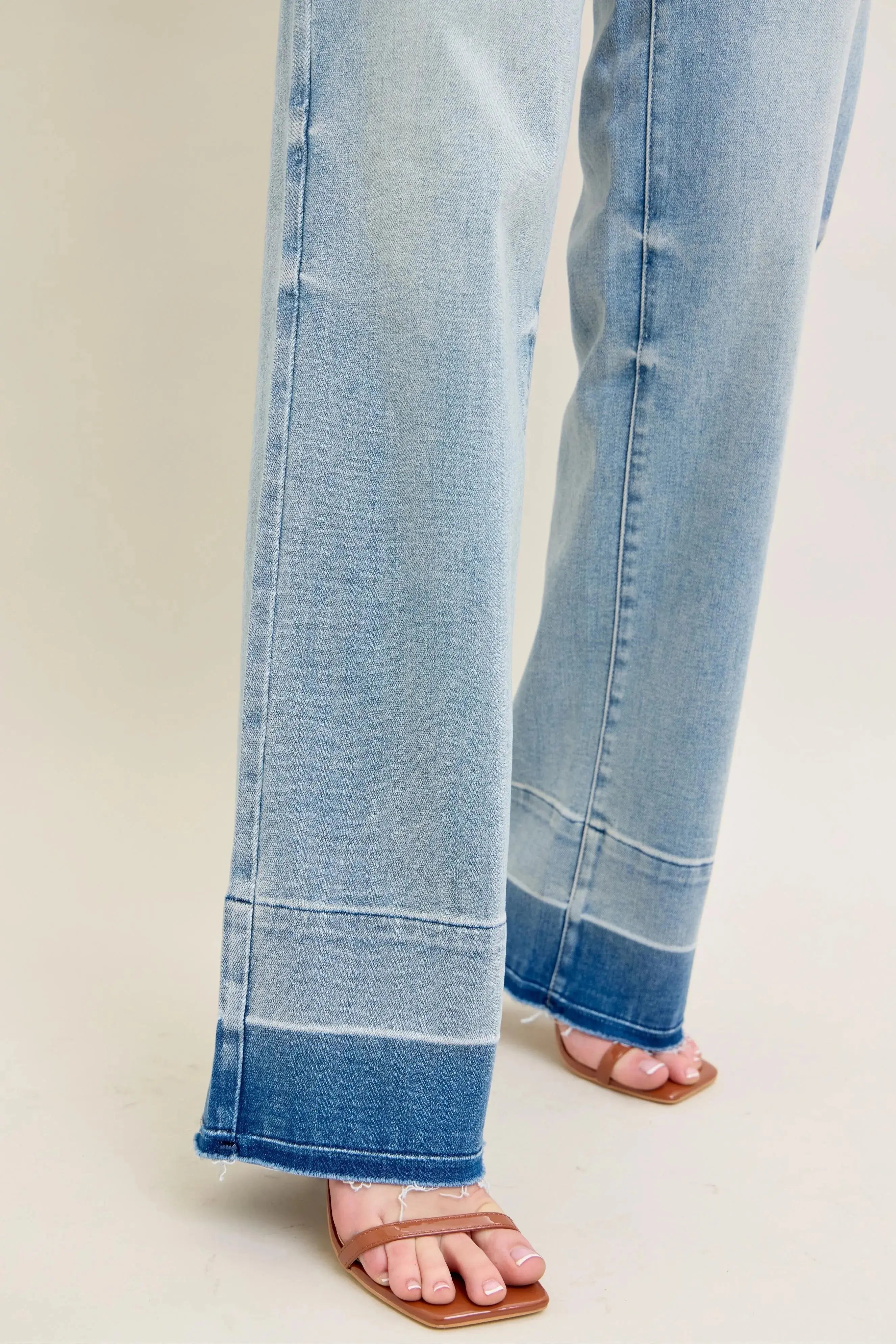 Judy Blue Jeans - Plus Size Mr Release Hem Wide Leg - Be Bliss Boutique