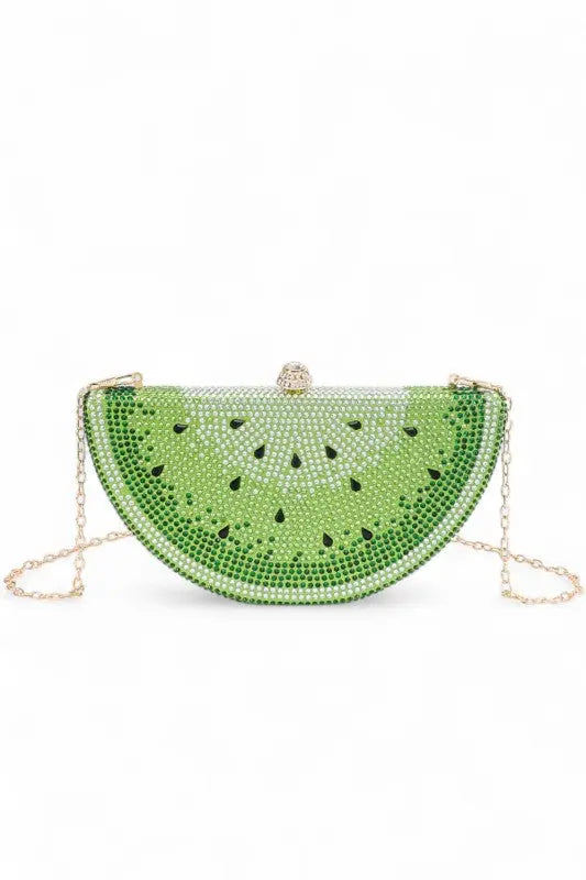Rhinestone Iconic Fruit Slice Box Clutch - Be Bliss Boutique