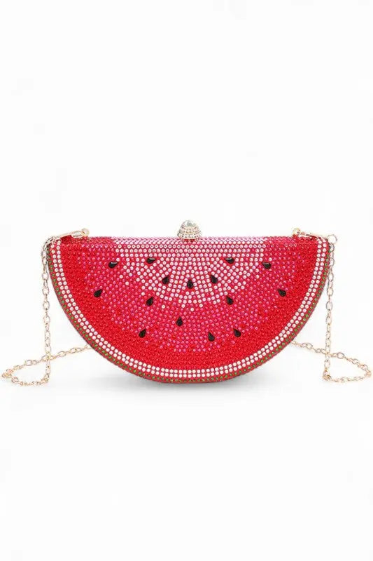 Rhinestone Iconic Fruit Slice Box Clutch - Be Bliss Boutique