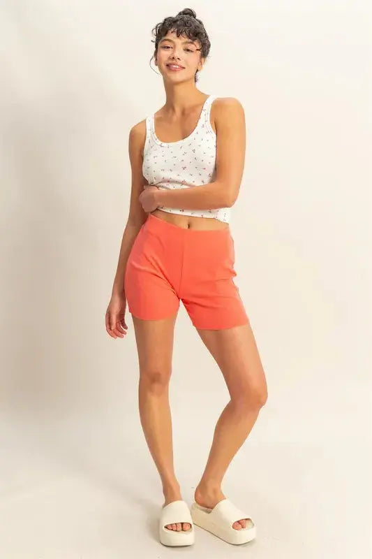 HYFVE High Waist Ribbed Womens Lounge Shorts - Be Bliss Boutique