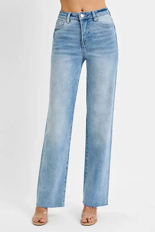 Tummy Control Rise Straight Leg RISEN Jeans - Be Bliss Boutique