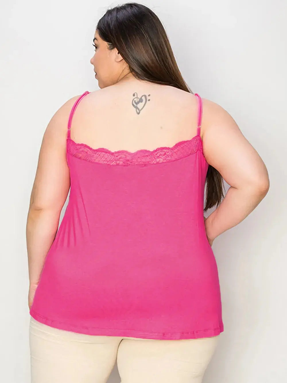 Basic Bae Lace Trim V Neck Cami Tank Top - Be Bliss Boutique