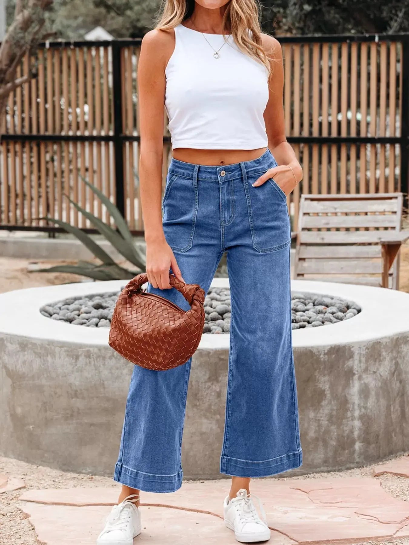 High Waisted Wide Leg Flare Jeans - Be Bliss Boutique