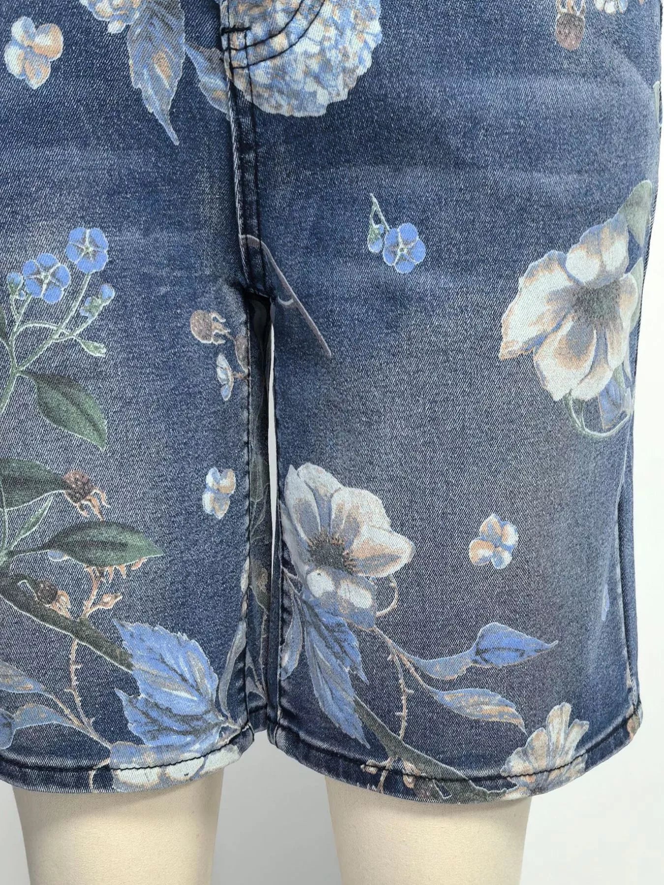 Floral Denim Shorts - Be Bliss Boutique