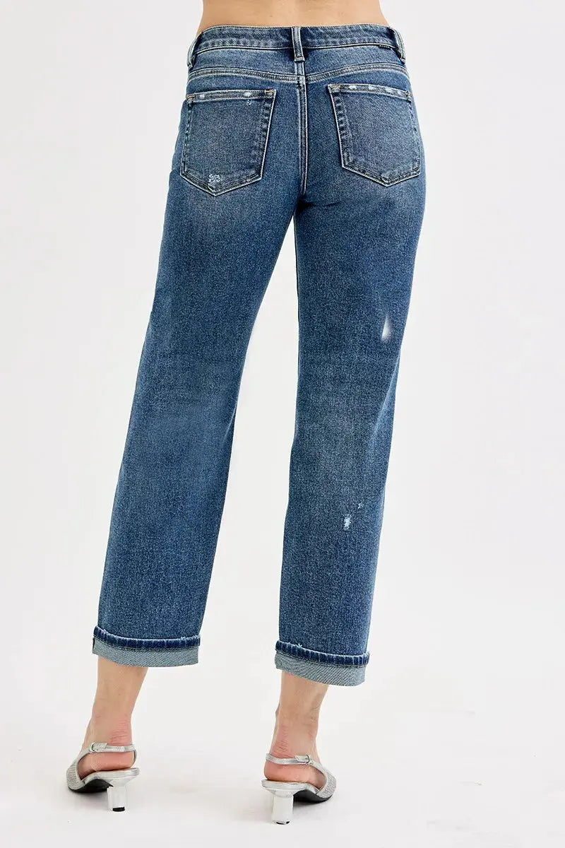 Low-Rise Crop Boyfriend RISEN Jeans – Full & Plus Size - Be Bliss Boutique