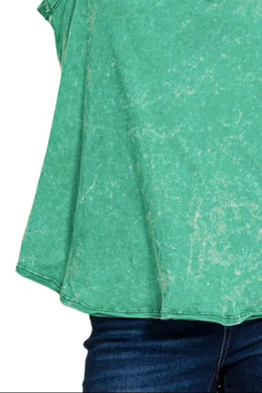 Zenana Crinkle Washed V-neck Sleeveless Tank Top - Be Bliss Boutique